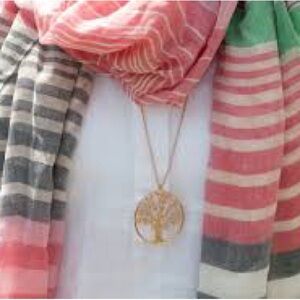 Boden Scarf Striped Sheer Lightweight Shawl Colorful Lagenlook